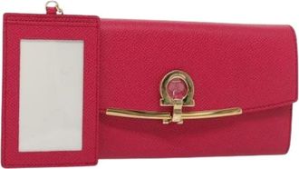 Ferragamo Pre-owned Wallet - Dames - Vintage Accessoires - Roze - ONE Size - Leer - Vintage