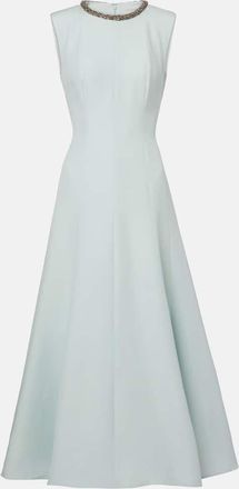 Roland Mouret Abito midi in lana e seta con decorazioni