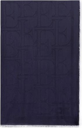 Elisabetta Franchi Viscose en modal foulard sjaal - Dames - Sjaals - Blauw - ONE Size - Accessoires