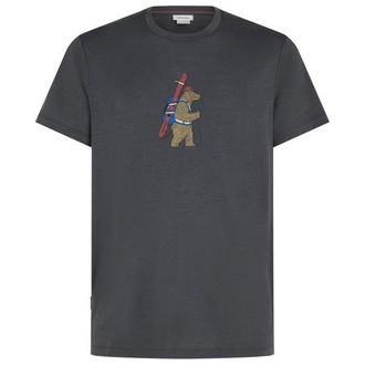 Icebreaker Merino 150 Tech Lite S/S Tee Bear Tour Merinoshirt f&uuml;r Herren | grau/blau