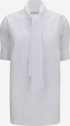 Dries Van Noten Camicia di cotone con dettaglio a foulard al collo Woman M