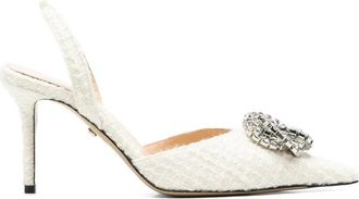 Mach & Mach Schoenen Mach & Mach - Dames - Pumps - Beige - 37 EU - Tweed - Schoenen