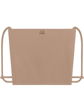 Courrèges rectangle top - women - Polyester/Polyurethane - L - Neutrals