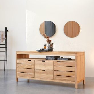 Tikamoon Mueble de almacenaje de teca maciza 165 cm