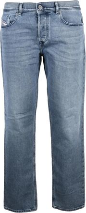 Diesel Blue Cotton-Blend Regular Jeans