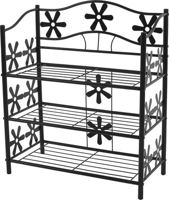 Hhg Estanter&iacute;a Estanter&iacute;a Met&aacute;lica Zapatero Estanter&iacute;a De Pie Ginebra, 3 Estantes, Altura 70cm