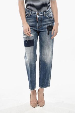 Dsquared2 Jeans Regular Fit BOSTON Con Effetto Paint 20 cm taglia 40