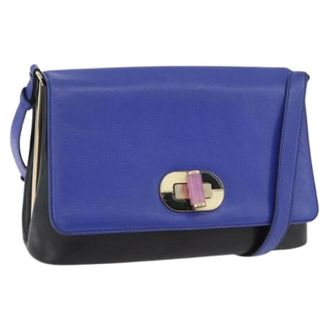 Bulgari Pre-owned Cross Body Bags, female, Blue, Size: ONE SIZE Pre-owned Vintage Shoulder Bag