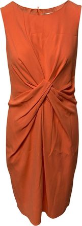 Paule Ka Shift Dress with Knot Effect in Peach Triacetate