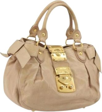 Miu Miu Pre-owned Handbags, female, Beige, Size: ONE SIZE Pre-owned Hand Bag
