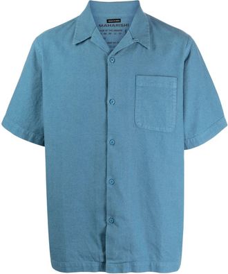 maharishi short-sleeve chest-pocket shirt - men - Cotton/Hemp - M - Blue