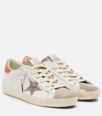 Golden Goose Super-Star glitter leather sneakers