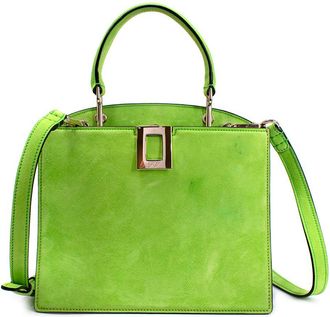 Roger Vivier green suede tote