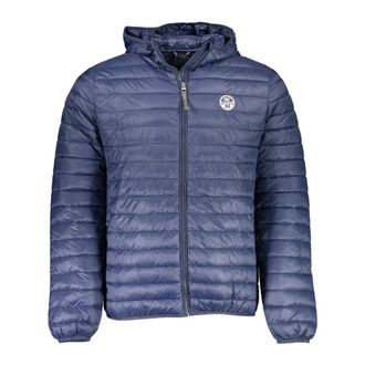 North Sails Blauwe hoodie met zakken - Heren - Winterjassen - Blauw - XL - Jassen