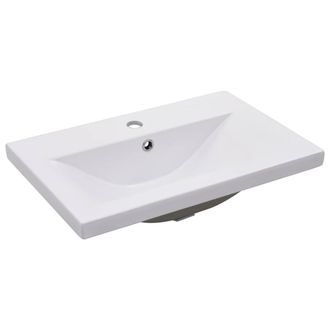 Berkfield Home Built-in Basin 61x39.5x18.5 cm Ceramic White