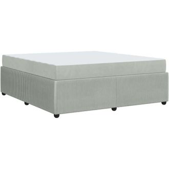 vidaXL Vidaxl - Estructura De Cama Con Colch&oacute;n Gris Claro Y Blanco Y Gris Claro