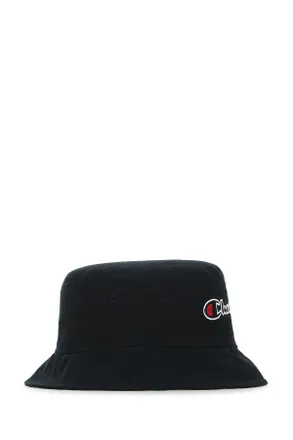 Champion Womens Black Cotton Bucket Hat Kk001 Exterior: Cappelli
