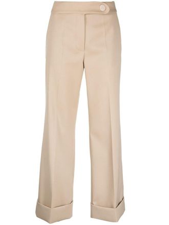 Lanvin Mid-Rise Cropped Wool Trousers