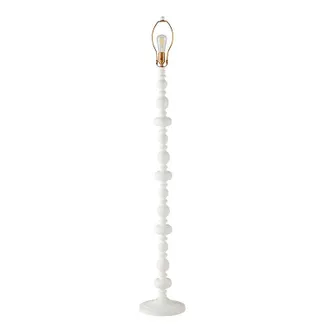 Ballard Designs Peyton Wood Floor Lamp Base - White - Ballard Designs