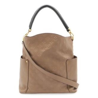 Louis Vuitton Pre-owned Bagatelle Monogram Empreinte Schoudertas - Dames - Pre-owned - Bruin - Maat: ONE Size Leer