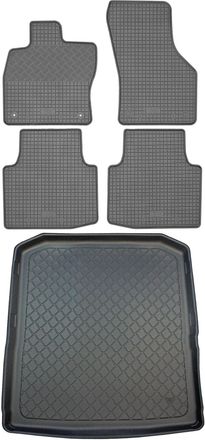 OEM Skoda Superb Iii 3v Kombi (5 Puertas) Desde Septiembre De 2015. Juego De Alfombrillas De Goma Para Coche Y Maletero