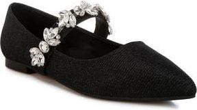 Rag & Co. Flavia Water Repellent Pointed Toe Flat in Black at Nordstrom Rack, Size 10