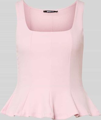 Gina Tricot Slim Fit Top in Falten-Optik in Rosa, Gr&ouml;&szlig;e XS