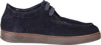 Soldini Navy Blade Amalfi Suede Moccasin Sneakers