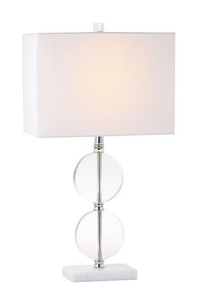Jonathan Y Designs Richard 26 Crystal/Marble LED Table Lamp, Clear/White at Nordstrom
