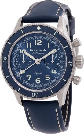 Blancpain Air Command Chronograph Automatic Blue Dial Mens Watch AC03 12B40 63A