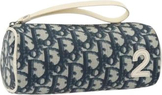 Dior Pre-owned Vintage Pouch - Dames - Vintage Clutch - Blauw - ONE Size - Leer - Vintage