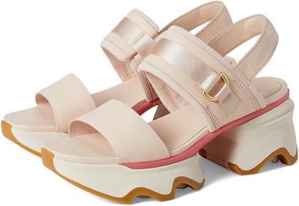 Sorel Kinetictm Impact Slingback Heel Sandal Womens Shoes Pearlescent, Coral Blossom : 10.5 B - Medium, Leather/Textile