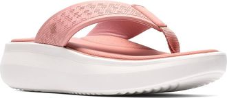 Clarks Solevana Post Womens Sandals Dusty Pink Synthetic : 11 B - Medium
