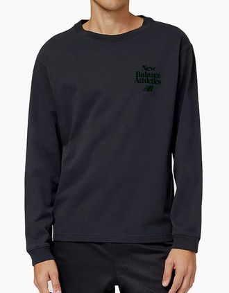 New Balance Mens New Balance Athletics 70s Run Long Sleeve T-Shirt - Grey - Size: 42