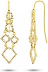 Allurez 0.48ct 14k Yellow Gold Diamond Earrings