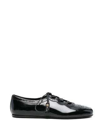 Churchs Black Leather Ballet Flats