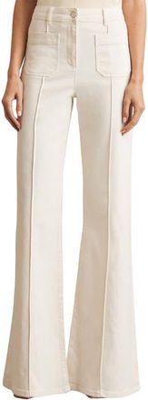 Reiss Sakura Flare Jeans in Ecru at Nordstrom, Size 27