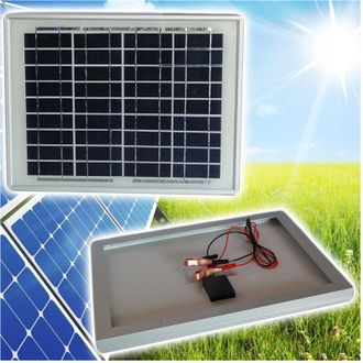 Trade Shop Trade Shop - M&oacute;dulo De Panel Solar Fotovoltaico 10w 10watt 12v C&eacute;lulas De Silicio Pinzas De Bater&iacute;a