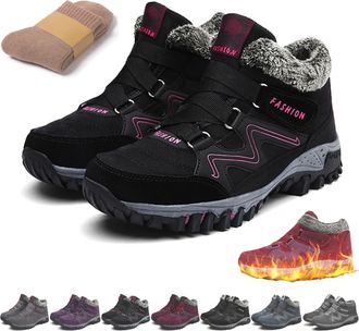 Generic EvoComfort Shoes, EvoComfort Orthopedic Boots, Waterproof & Non-Slip, Unisex Slip-On Boots (Black red,6.5)