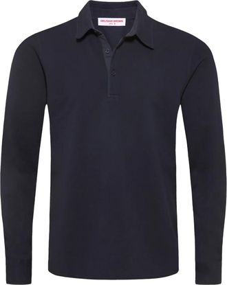 Orlebar Brown Garfield poloshirt met lange mouwen - Blauw