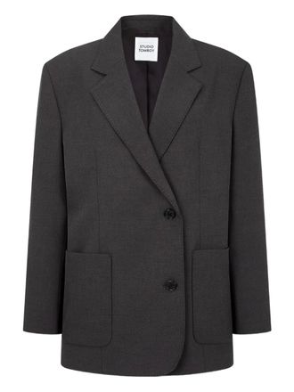 TOMBOY patch-pocket notched-lapel jacket - women - Polyester - M - Grey