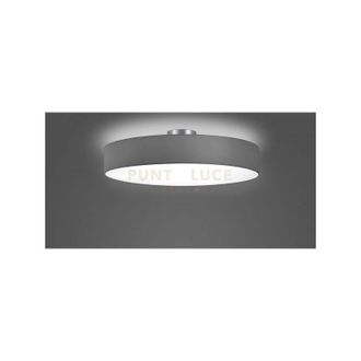 Trio hotel plafoniera tonda 5 luci diffusore tessuto grigio d. 65CM 5 luci attacco E27