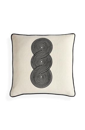 Jonathan Adler Pompidou B&W Pillow in Loops Circles at Nordstrom, Size 20X20