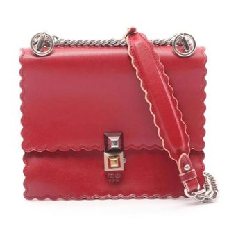 Fendi Pre-owned Shoulder Bags, female, Red, Size: ONE SIZE Pre-owned Leather Shoulder Bag