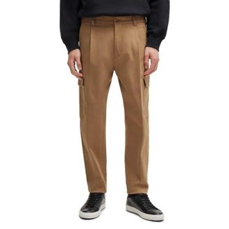 HUGO BOSS C-Perin Cargo-broek met taps toelopende pijpen voor heren (Beige)