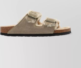 Birkenstock suede shearling sandals