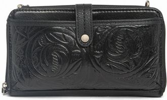 The Sak Iris Smartphone Crossbody Bag in Black Leaf Embossed at Nordstrom