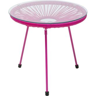 Kare Design Mesa auxiliar acapulco mono rosa