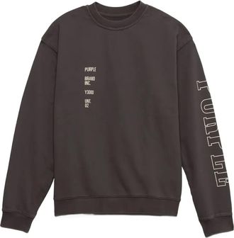 Purple Felpa girocollo Relic - Marrone