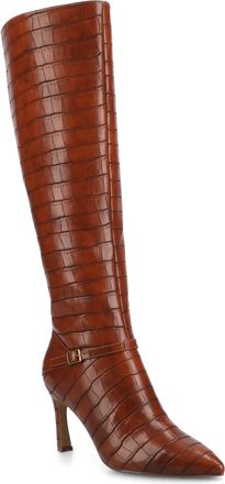 Journee Collection Journee Womens Elara Medium and Wide Width Knee High Dress Boots